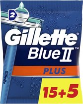 20x Gillette Wegwerpmesjes Blue 2 Plus 20 stuks