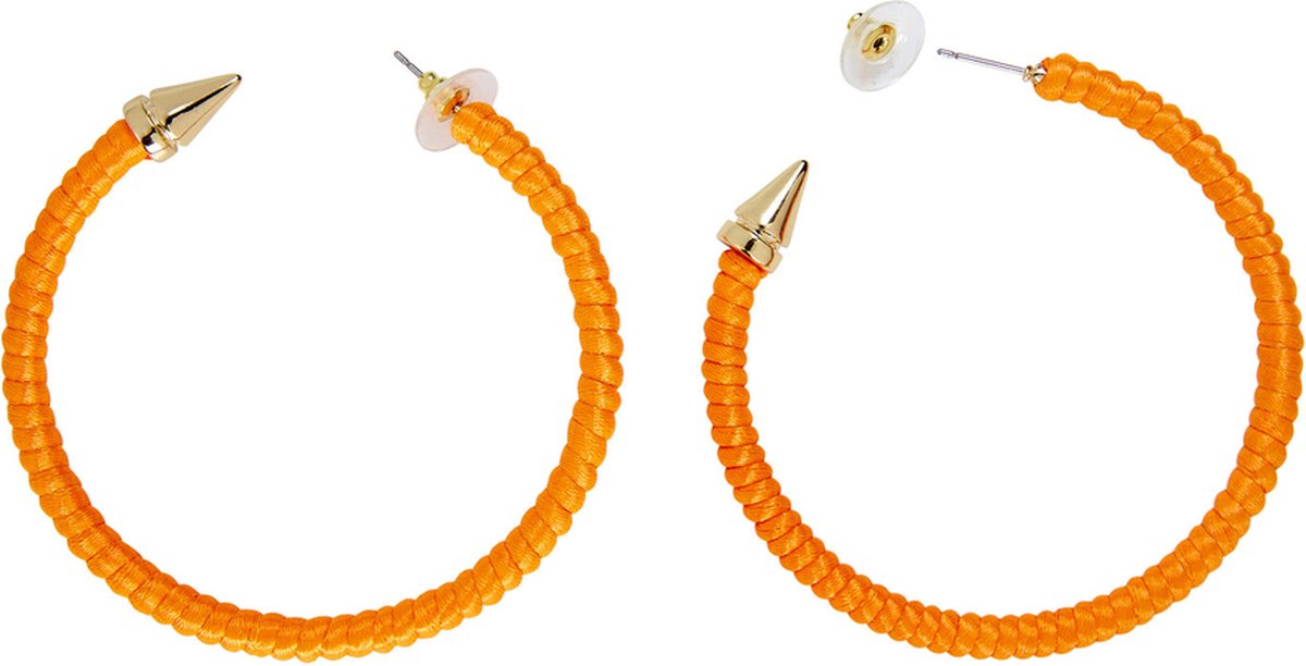Neon oranje oorbellen