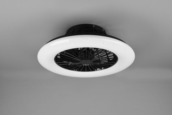 Moderne plafondventilator isabella met verlichting - led ø50cm - afstandsbediening - starlight effect - lamp dimbaar - met verlichting - wit