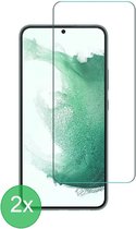 2x Screenprotector Tempered Glass Glazen Gehard Screen Protector 2.5D 9H (0.3mm) - Glasplaatje Geschikt voor: Samsung Galaxy S22 - Glas - bescherm - beschermglas - ZT Accessoires