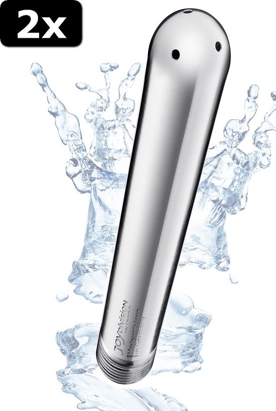 2x AQUAstick Intimate Douche Attachment Without Shower Hose Silv