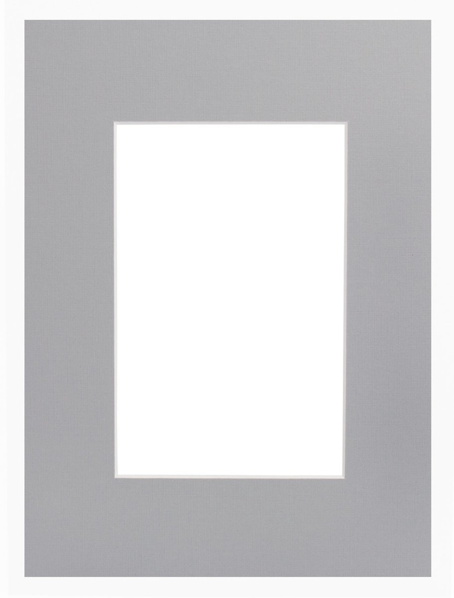 Passe-partouts 822 Grijs 50x70cm met 39x49cm uitsnede (5 stuks)