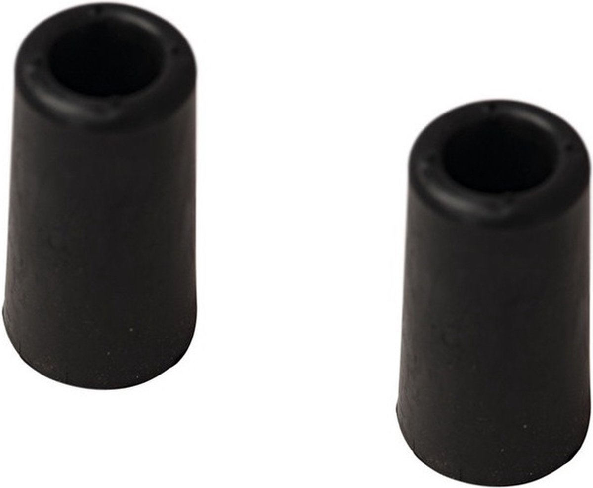3x stuks deurstopper / deurstoppers rubber zwart - 75 mm lengte - deurbuffers / deurbuffer - stootdoppen