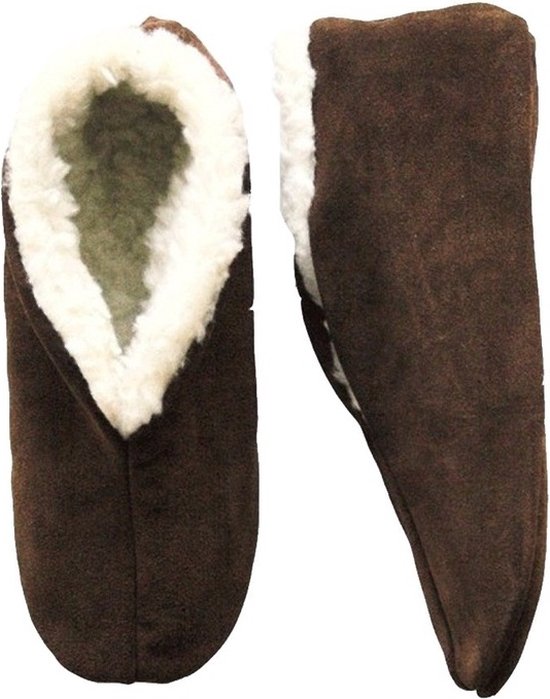 Pantoufles/pantoufles espagnoles marron en cuir véritable/daim pour femmes/hommes taille 37 avec sac de rangement pratique