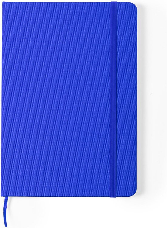 Luxe /cahier de luxe bleu avec élastique format A5 - pages blanches -  cahiers - 100 pages