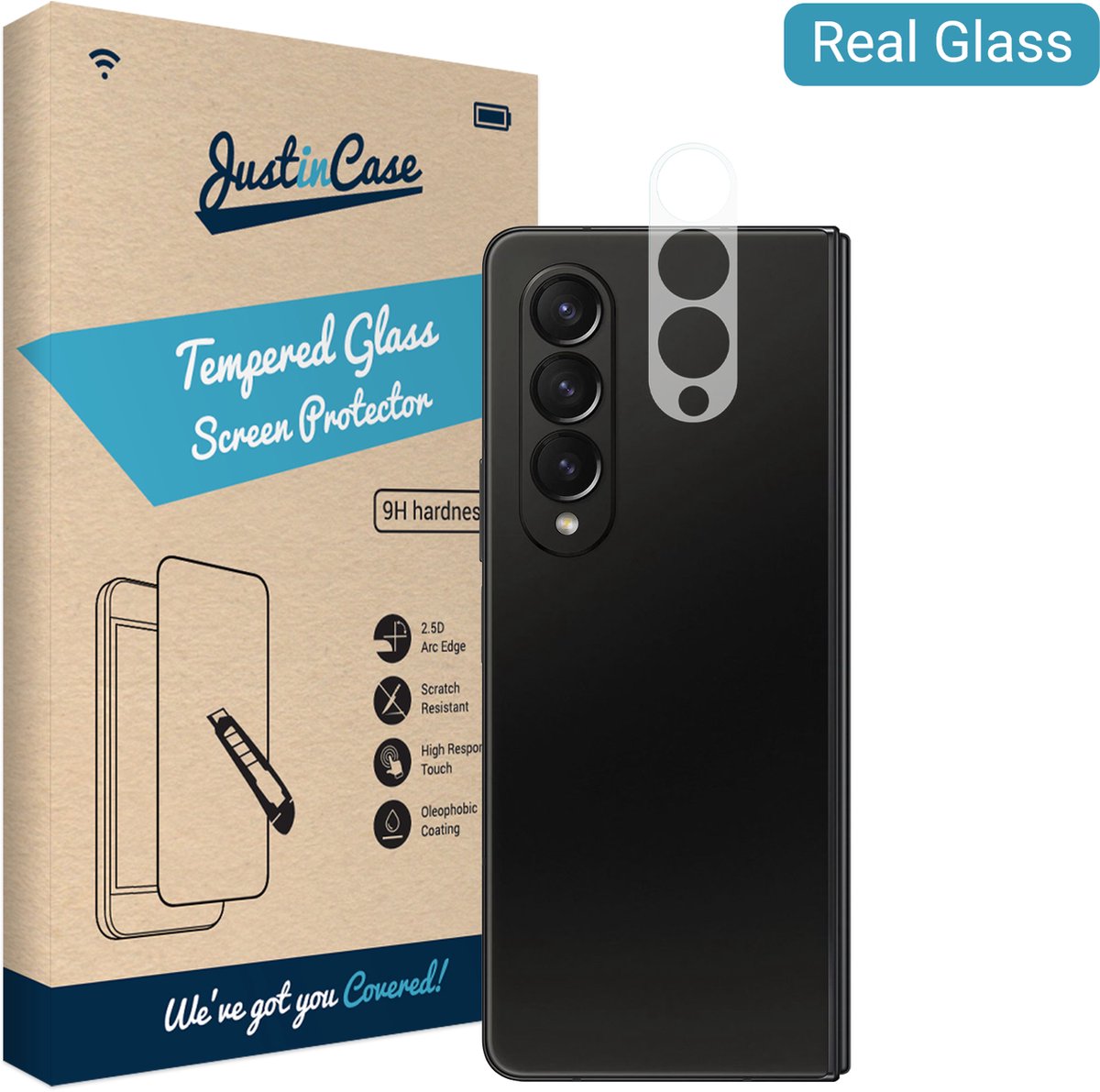 Just in Case camera Lens Screenprotector geschikt voor Samsung Galaxy Z Fold4 - 2 stuks