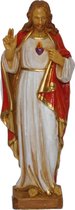 Jezus beeldje heilig hart van Jezus 25 cm - Religieuze beelden - Kerstbeeldjes/kerstbeelden decoratie