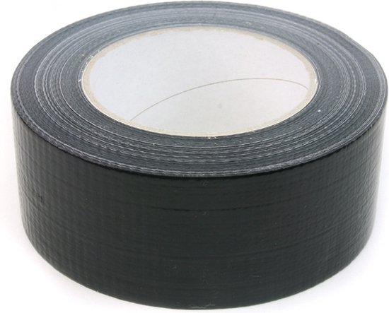 Ducktape zwart - Duck Tape - Ducttape - Duct Tape - 50mm x 50m - per rol - Profipack