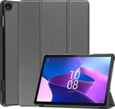Case2go - Tablet hoes geschikt voor Lenovo Tab M10 (3e generatie) (TB328FU, TB328XU) - 10.1 inch - Tri-Fold Book Case met Auto/Wake functie - Grijs