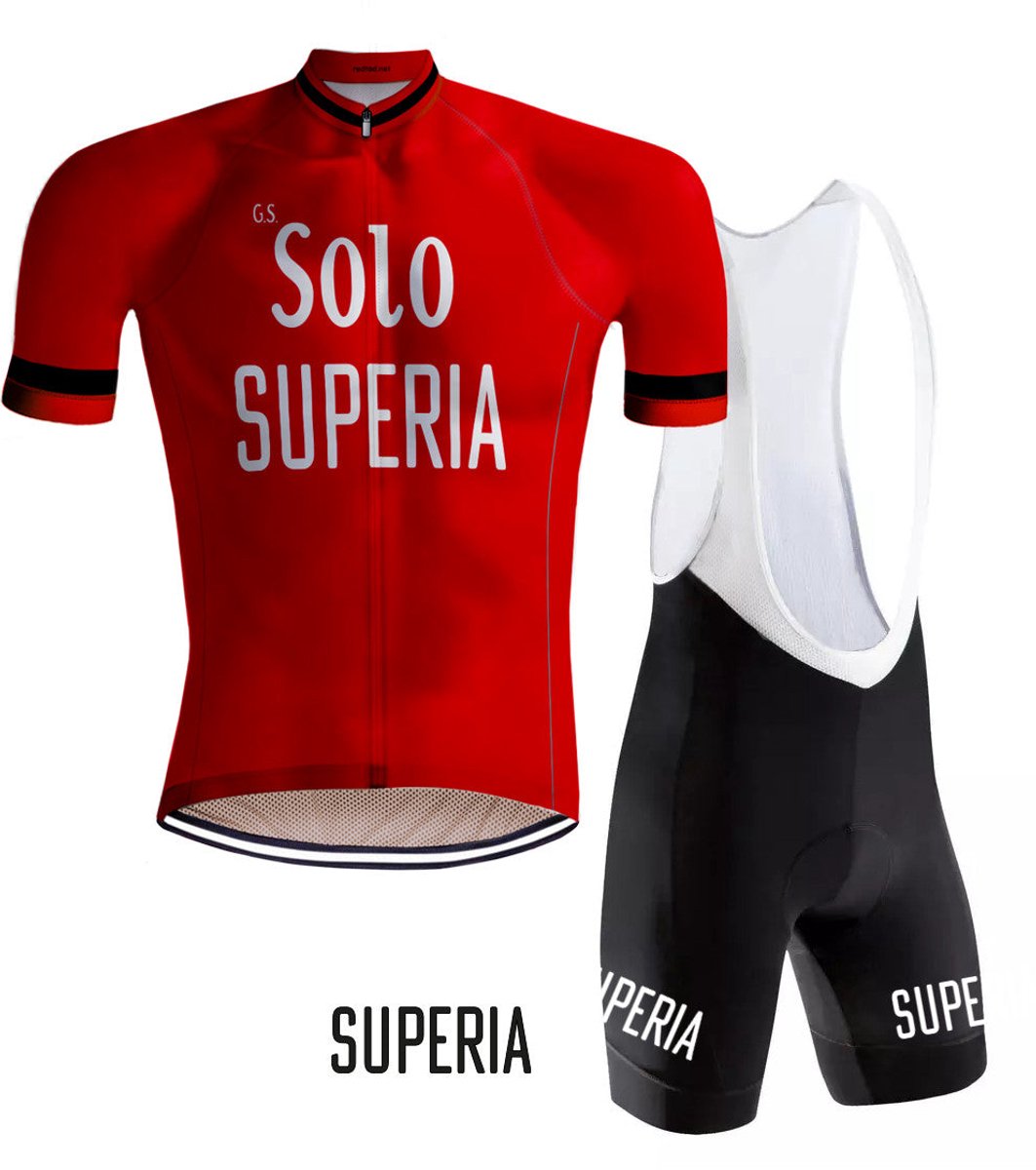 Retro Wielertenue Solo Superia Rood - REDTED - 3XL