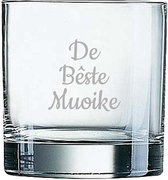 Gegraveerde Whiskeyglas 38cl De Bêste Muoike