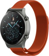 Strap-it Smartwatch bandje Milanese - geschikt voor Huawei Watch GT / GT 2 / GT 3 / GT 3 Pro 46mm / GT 4 46mm / GT 2 Pro / GT Runner / Watch 3 - Pro / Watch 4 (Pro) / Watch Ultimate - Oranje