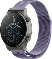 Strap-it Smartwatch bandje Milanese - geschikt voor Huawei Watch GT / GT 2 / GT 3 / GT 3 Pro 46mm / GT 2 Pro / GT Runner / Watch 3 / 3 Pro - Lichtpaars