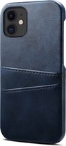 Mobiq - Étui portefeuille en cuir à pression pour iPhone 14 | Bleu