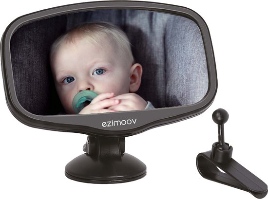 EZI MIRROR MINI - Auto spiegel baby - met klem en zuignap - klein formaat -  bevestig