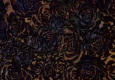 Fotobehang - Vlies Behang - Donkere Bloemen - Rozen - 520 x 318 cm