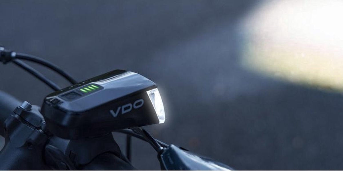 Vdo Voorlicht M60fl Eco 60 Lux Micro-usb Zwart 2-delig