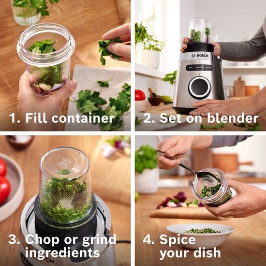 Bosch MMB6177S VitaPower Serie 4 - Blender - Zilver - 1200W van Bosch — afbeelding 5