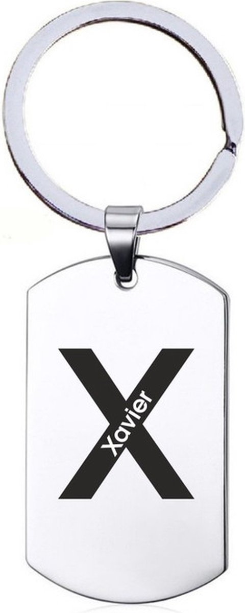 Naamkado - Xavier - RVS Sleutelhanger