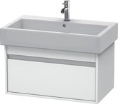 Duravit Ketho Wastafelonderkast 75x44x41cm 1 lade Standaard greep met softclose spaanplaat wit Mat