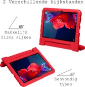 Hoesje Geschikt voor Lenovo Tab P11 Plus Hoesje Kinder Hoes Shockproof Kinderhoes Met 2x Screenprotector - Kindvriendelijk Hoesje Geschikt voor Lenovo Tab P11 Plus Hoes Kids Case - Rood