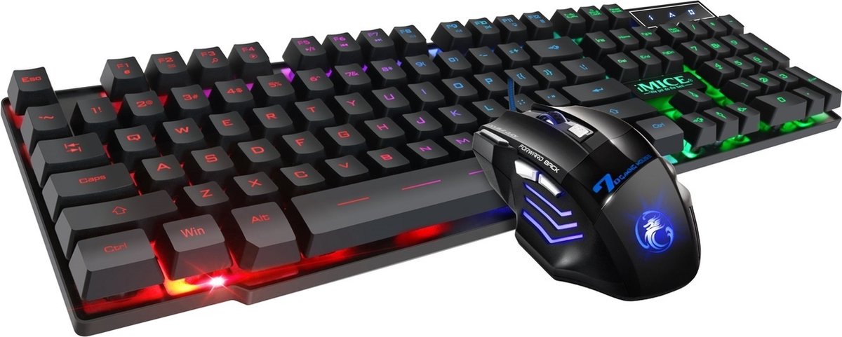 iMice Game toetsenbord en game muis set - RGB verlichting