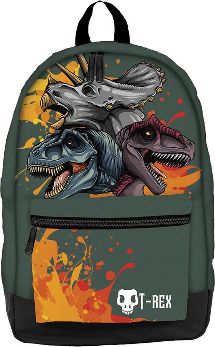 T-Rex rugzak 44x30x20 cm donkergroen groen