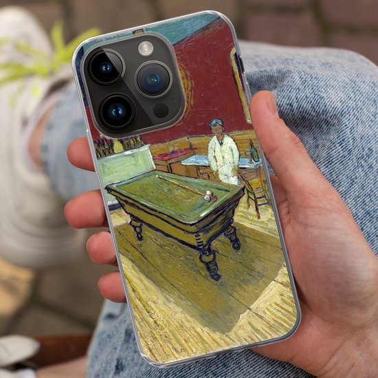 Telefoonhoesje Geschikt voor Apple Iphone 14 Pro hoesje - Het Nachtcafé - Vincent van Gogh - Siliconen Telefoonhoesje Telefoonhoesje