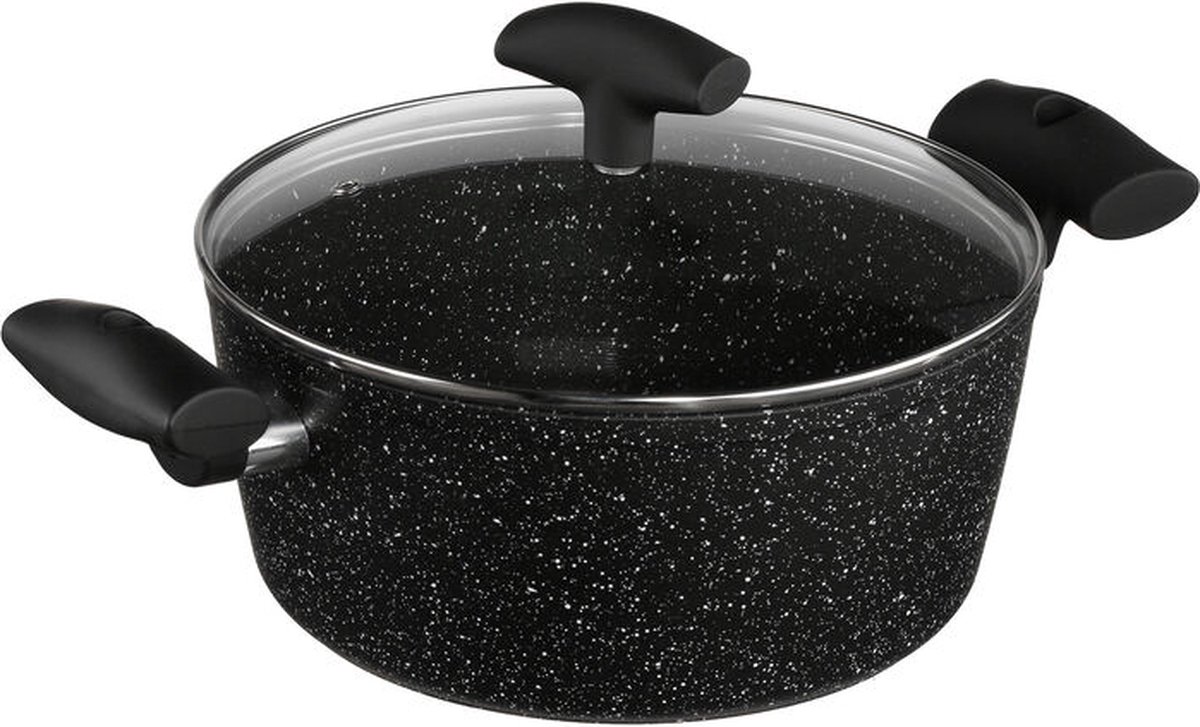 5five Gietaluminium Pan met Deksel - 24 cm, Zilver