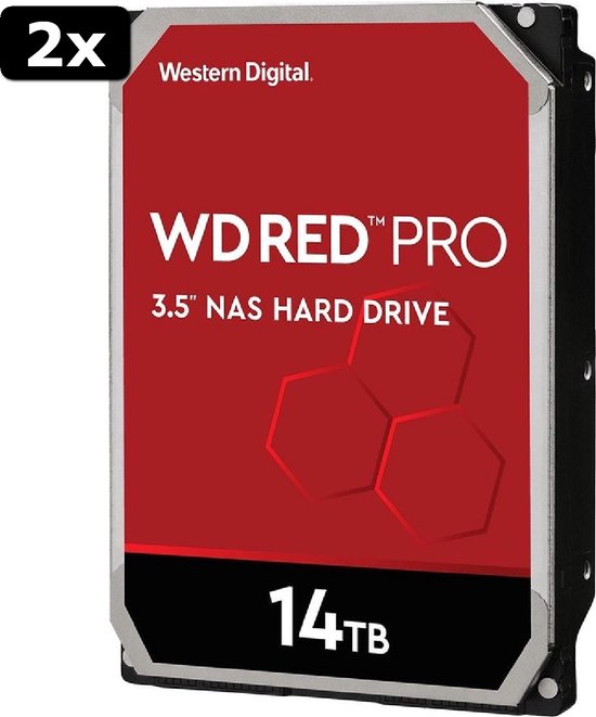 2x Disque dur WD Red Pro NAS Drive - Disque dur - 14 To - interne