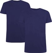 Comfortabel & Zijdezacht Bamboo Basics Ruben - Bamboe T-shirts (Multipack 2 stuks) Heren Ronde Hals - Korte Mouwen - Navy - M