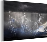 Lightning show Aluminium 120x80 cm - Tirage photo sur aluminium (décoration murale en métal)