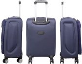Reiskoffer - Koffer met TSA slot - Reis koffer op wielen - Stof - 60 Liter Maribor - Blauw - Travelsuitcase - M