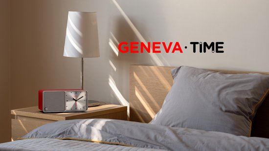 Geneva Time Wekker/bluetooth speaker - Rood van Geneva — afbeelding 3