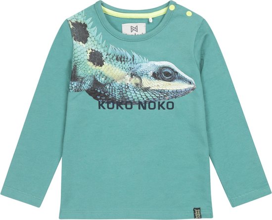 Koko Noko- T-shirt garçon manches longues- Vert sarcelle