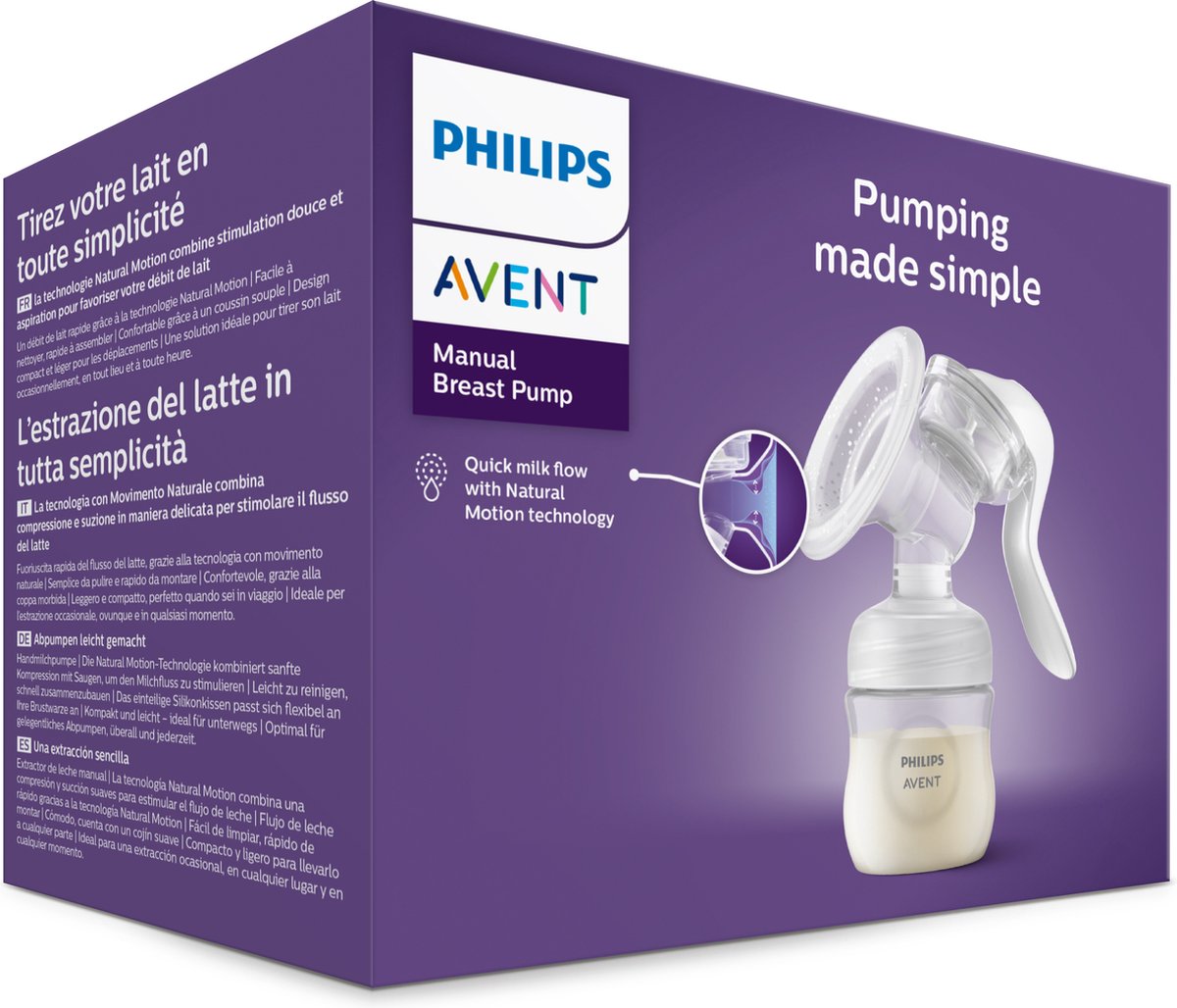 AVENT NATURAL Tire-lait manuel avec système de conservation