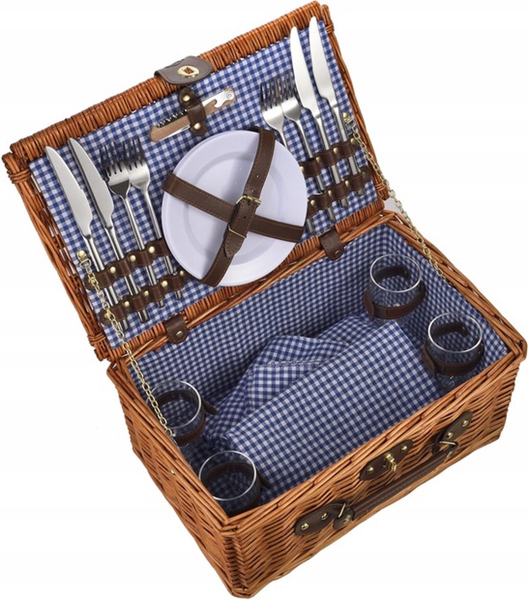 Laguiole complete picknickmand luxe voor 4 personen