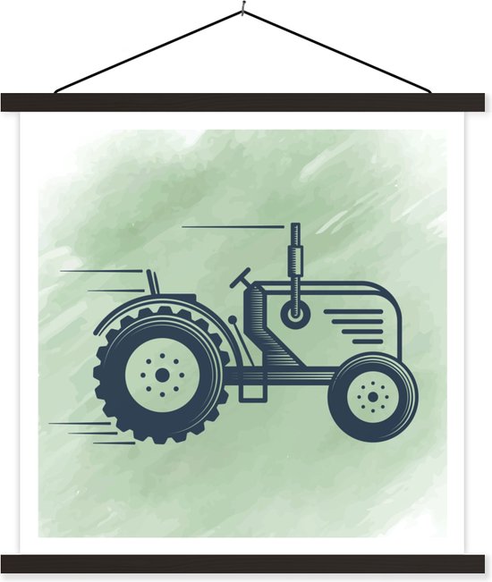 Poster Toile Tracteur Moderne 50x75cm - Impression Haute Résolution, Couleurs Vives, Sans Cadre, Décoration Murale