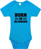 Born in Nijmegen tekst baby rompertje blauw jonegs - Kraamcadeau - Nijmegen geboren cadeau 68
