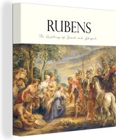 Toile - Peinture sur toile - Art - Rubens - Nature - Arbre - Hommes - Femmes - Canvasdoek - Toile à peindre - Décoration murale - 90x90 cm