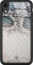 Casimoda® hoesje - Geschikt voor iPhone XR - Oh My Snake - Luxe Hard Case Zwart - Backcover telefoonhoesje - Multi