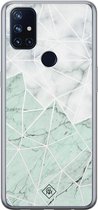 Casimoda® hoesje - Geschikt voor OnePlus Nord N10 5G - Marmer Mint Mix - TPU - Backcover - Mint - Marmer
