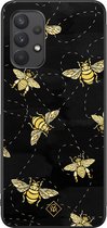 Casimoda® hoesje - Geschikt voor Samsung Galaxy A32 4G - Bee Yourself - Zwart TPU Backcover - Geen opdruk - Zwart