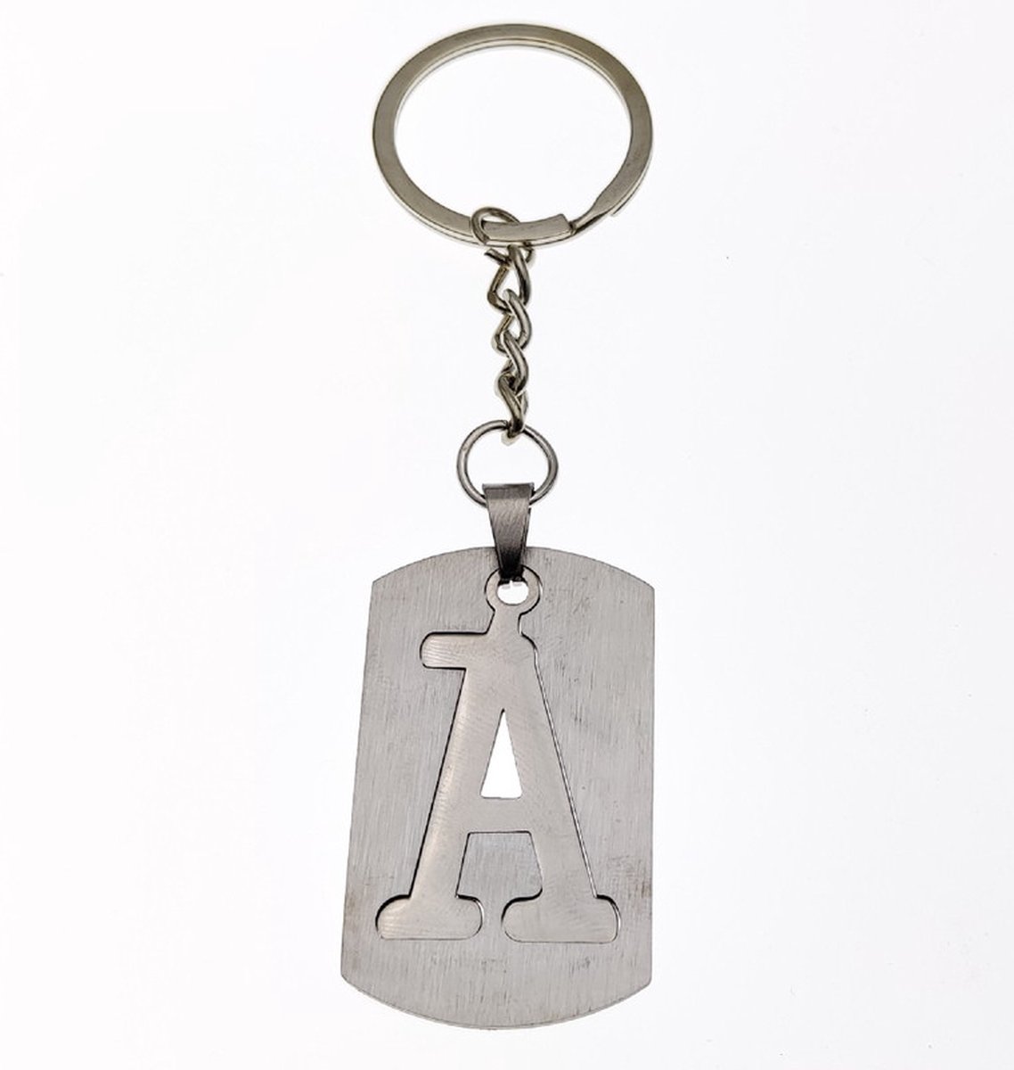 Sleutelhanger Dogtag Met Letter - A