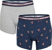 Happy Shorts 2-Pack Kerst Boxershorts Heren Reindeer - Maat XL