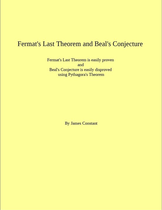 Mathematics 6 - Fermat's Last Theorem and Beal's Conjecture - cover
