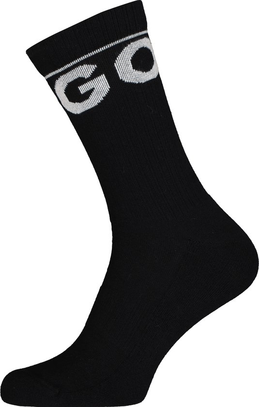 HUGO logo sokken sportief - hoge enkelsokken - zwart - Maat: 43-46