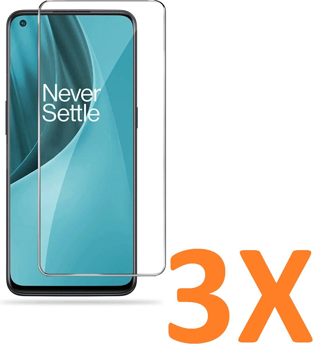 Screenprotector Glas - Tempered Glass Screen Protector Geschikt voor: OnePlus 9 Pro - 3X