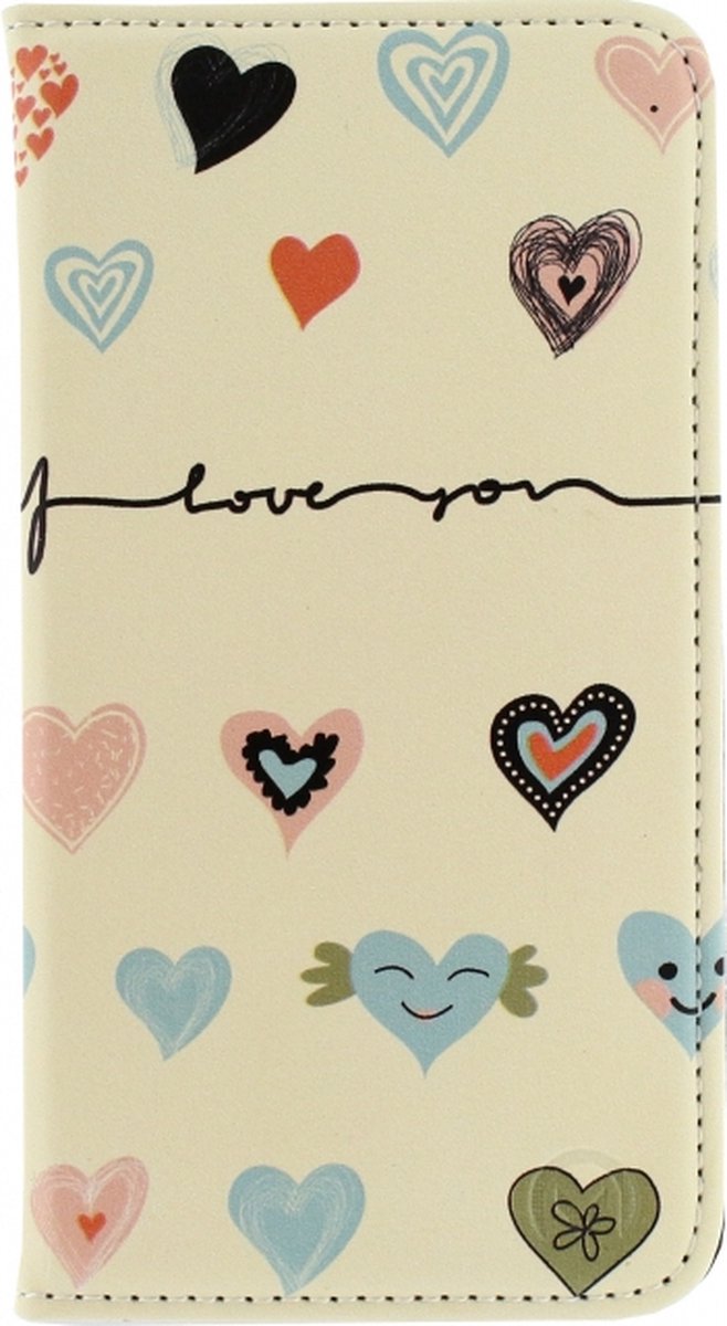 Mobilize Magnet Book Card Stand Case Huawei Ascend Y330 I Love You