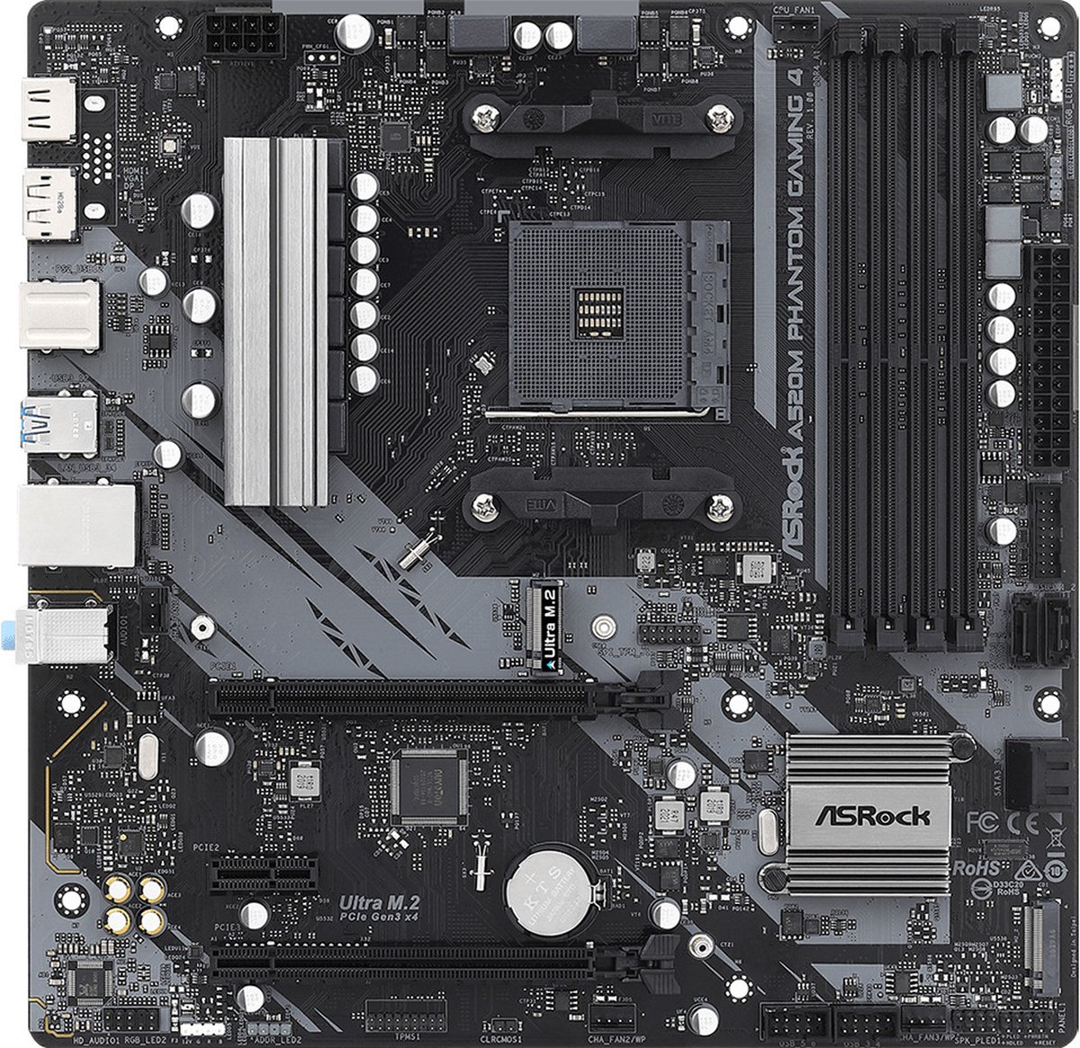 Asrock A520M Phantom Gaming 4 AMD A520 Socket AM4 micro ATX